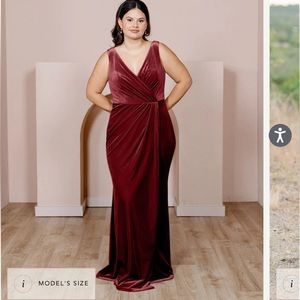 Revelry Blair dress in velvet
